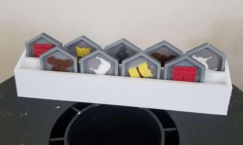 Player Hand Rack for Catan Resource Hex Tokens