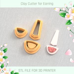 Boho Earring with Precious Stones A POLYMER CLAY CUTTER