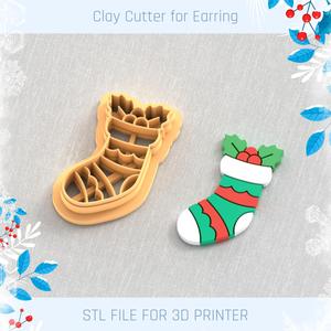 Socks Christmas Polymer Clay Cutter