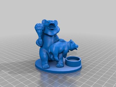 Bear bath attendant in the bath