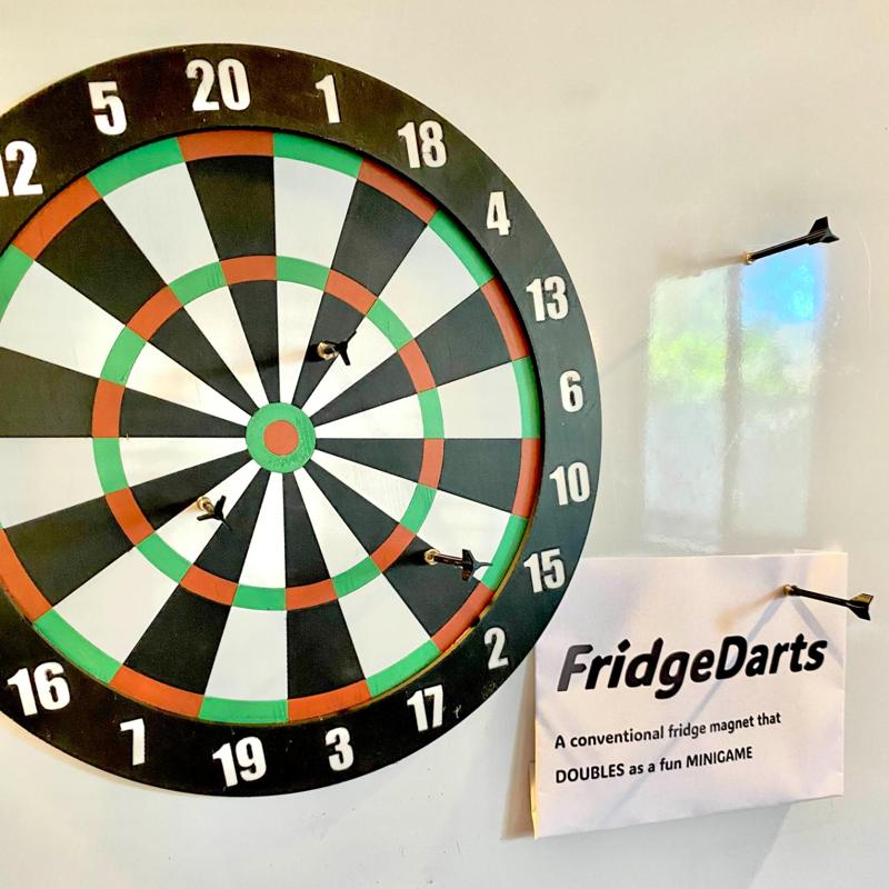 FridgeDarts - A fridge magnet that is a darts game