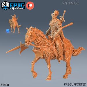 Death Knight Rider ‧ DnD Miniature ‧ Tabletop Miniatures ‧ Gaming Monster ‧ 3D Model ‧ RPG ‧ DnDminis ‧ STL FILE