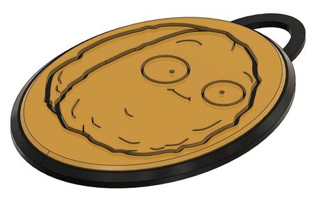PvZ Walnut keyring