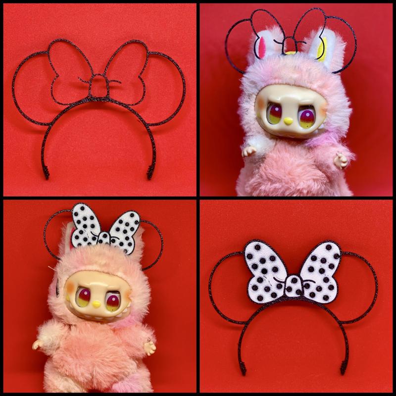 3D Printable Female Mouse Ears Headband for Labubu – 2 Versions!