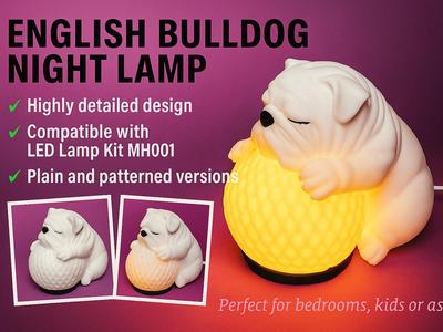 Sleepy English Bulldog Night Lamp