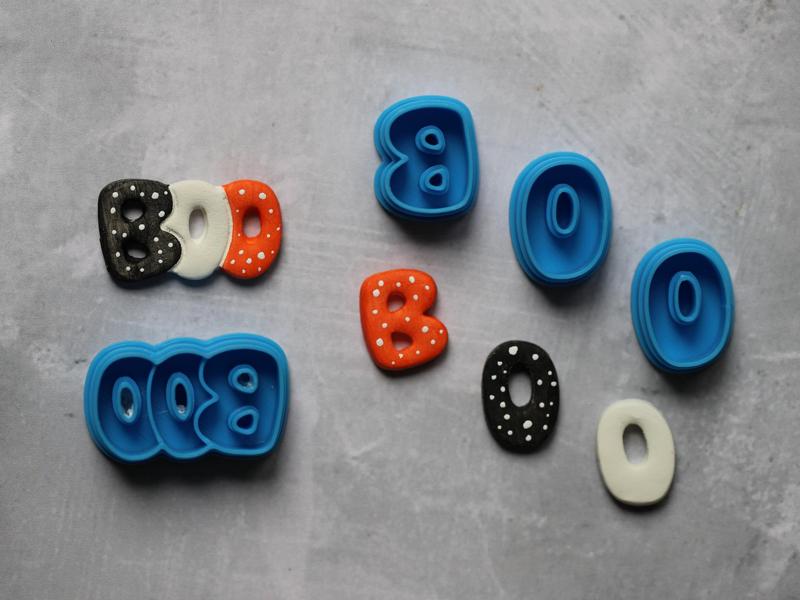 Boo Halloween Polymer Clay Cutters