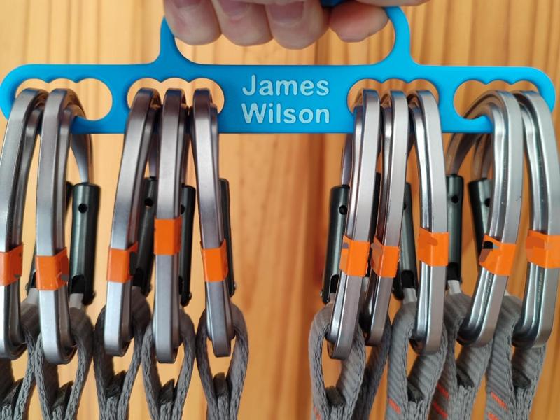 Personalised Climbing Gear Organiser