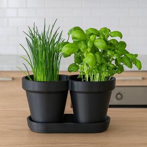 KITCHEN HERBS POT / KITCHEN HERBS PLANTER POT / BASIL / CHIVES / STL / KITCHEN GADGETS / ORGANIZATION