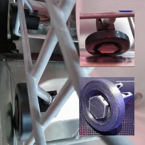 Dishwasher tray wheels