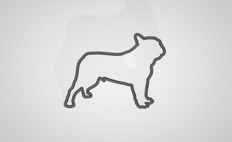 DOG / BULLDOG / ANIMAL / PET / HOUSE / HOUSE / COOKIE CUTTER / SHAPE / SILHOUETTE / CLAY / FONDANT / KITCHEN / GIFT / WITHOUT HOLDERS