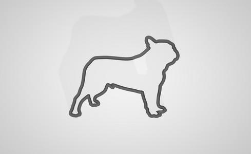 DOG / BULLDOG / ANIMAL / PET / HOUSE / HOUSE / COOKIE CUTTER / SHAPE / SILHOUETTE / CLAY / FONDANT / KITCHEN / GIFT / WITHOUT HOLDERS