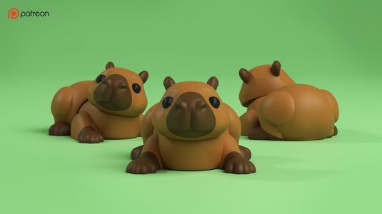 Mini Flexi Capybara - (3MF / No Support)_