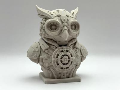 Steampunk Owl Bust