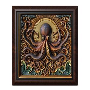 Octopus animal wall art relief wall decor