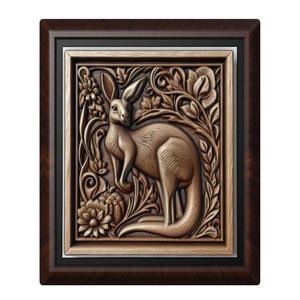 Kangaroo animal wall art relief wall decor