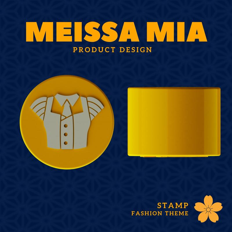 Japanese Girls Singer Fashion – Crop Top Stamp | Digital 3D Print File for DIY Crafts & Stationery