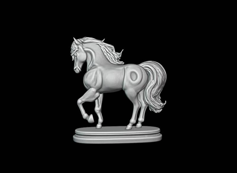 Noble Horse K111 Gift Bust Figure Unique & Detailed 3D Print Model