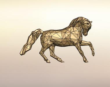 Horse L38 - Low Poly - Excellent Design - Decor