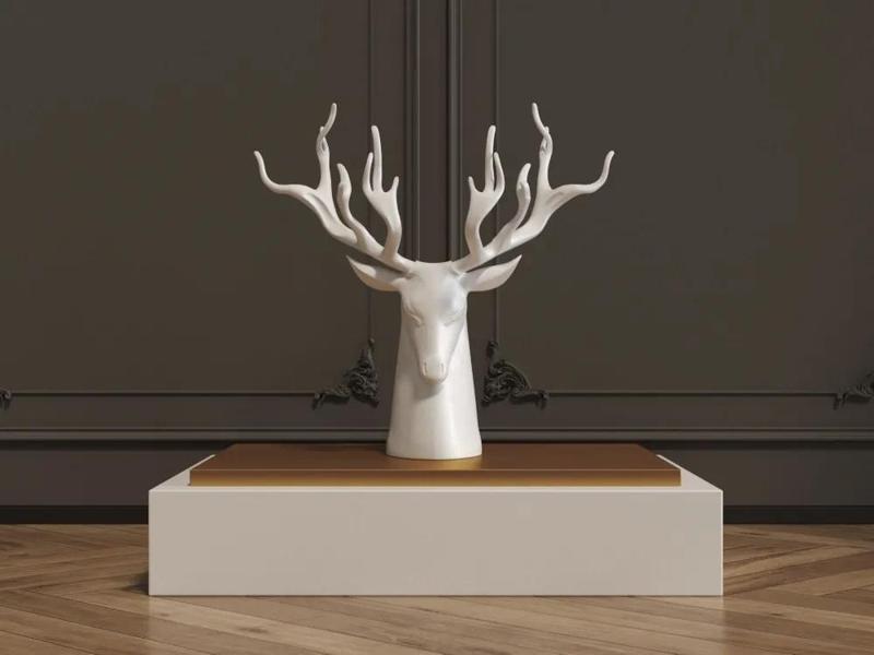 Antler Deer Head Ornament