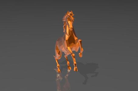 This Horse Figure Can't Be Missed - Low Poly - Excellent Design - Decor