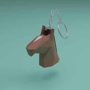 Low poly horse Keychain