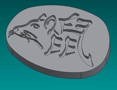 Chinese zodiac - rat (button)
