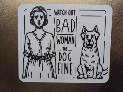 Bad woman fine dog  Sign