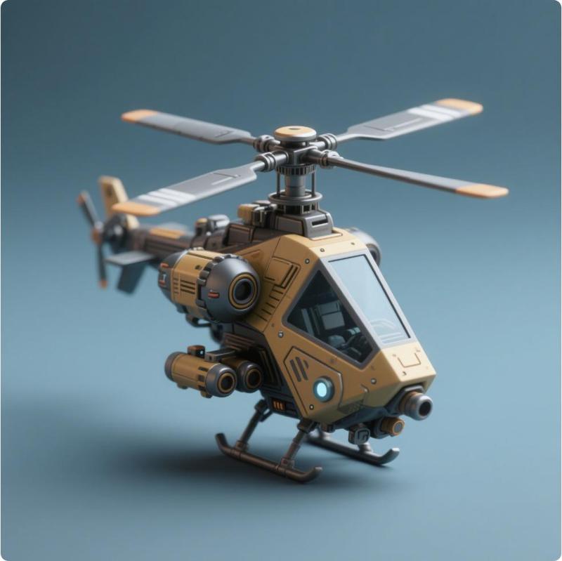 Miniature helicopter gunships