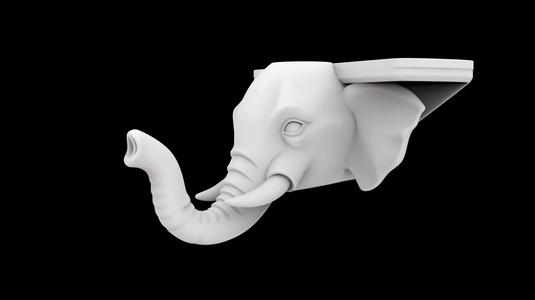 Elegant Animal Shaped Wall Shelf 3D Print Model