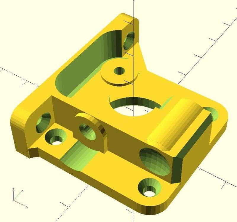 Direct Drive NEMA17 extruder block, spring loaded, fully compatible with Replicator 2X extruder lever