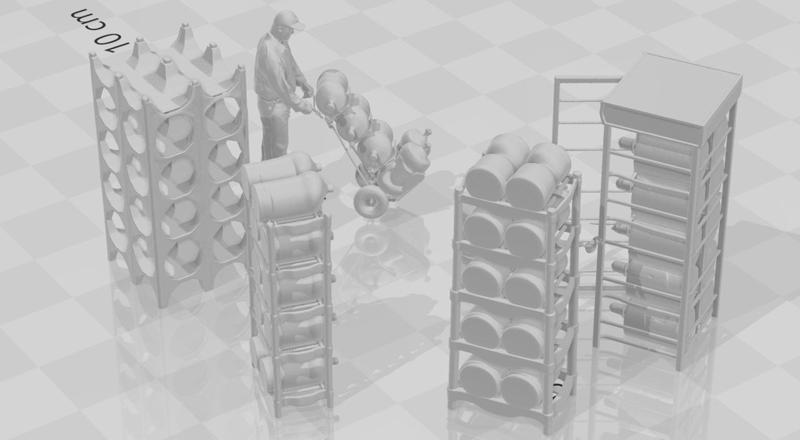 PACK WATER BOTTLE WATER DISPENSER V2 SCALE 1/64