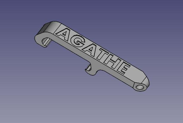 Pocket bottle opener Agathe