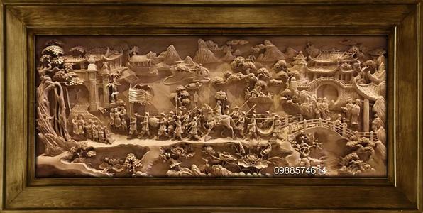 Mural landscape wood carving file stl OBJ and ZTL for CNC