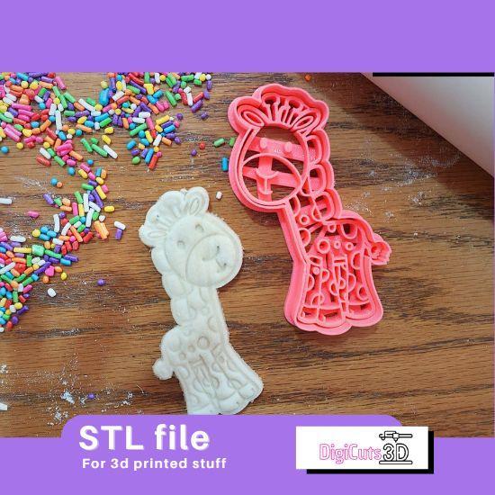 Giraffe STL File - Animals of the Jungle Cookie Cutter