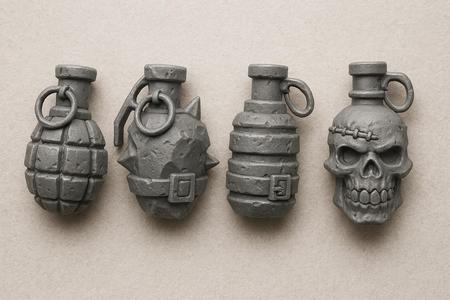 Orc Fantasy Grenade Set STL - Custom Explosive Bits for Miniatures