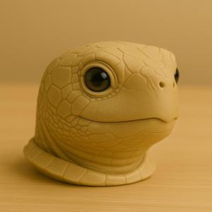 Turtle Head Bust – Realistic 3D Printable Sculpture