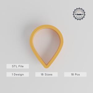 Map Marker Cutter Set, 18-Piece Map Pin & Geo Pointer Shapes, Perfect for Cookies, Fondant, Clay, 0.75"-5.00", Site Locator Design Collection
