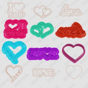 Love  - Heart shape Cookie Cutter Set 6 PCS
