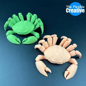 Articulated Flexible Crab 3D Print STL File