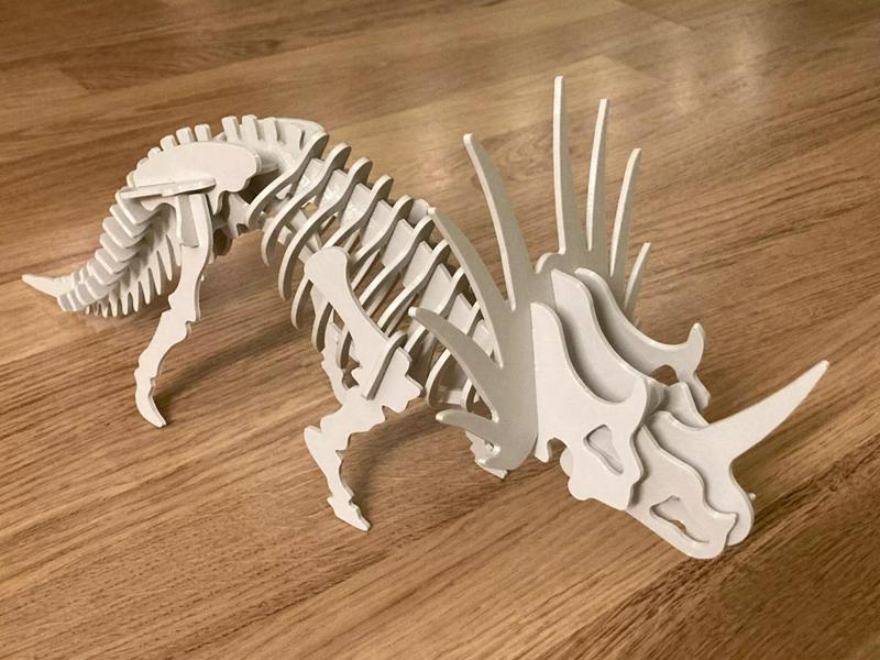 Styracosaurus 3D puzzle kit card