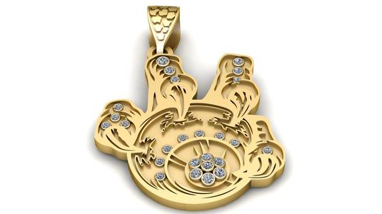 Iced DrippyPANDANT 3D PRINTABLE MODAL