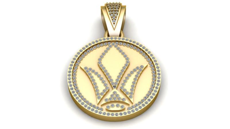 CROWN STYLE COIN PENDANT 3D PRINTABLE MODEL