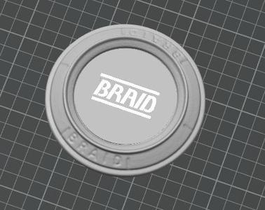 BRAID WHEELS  CENTER HUB CAP