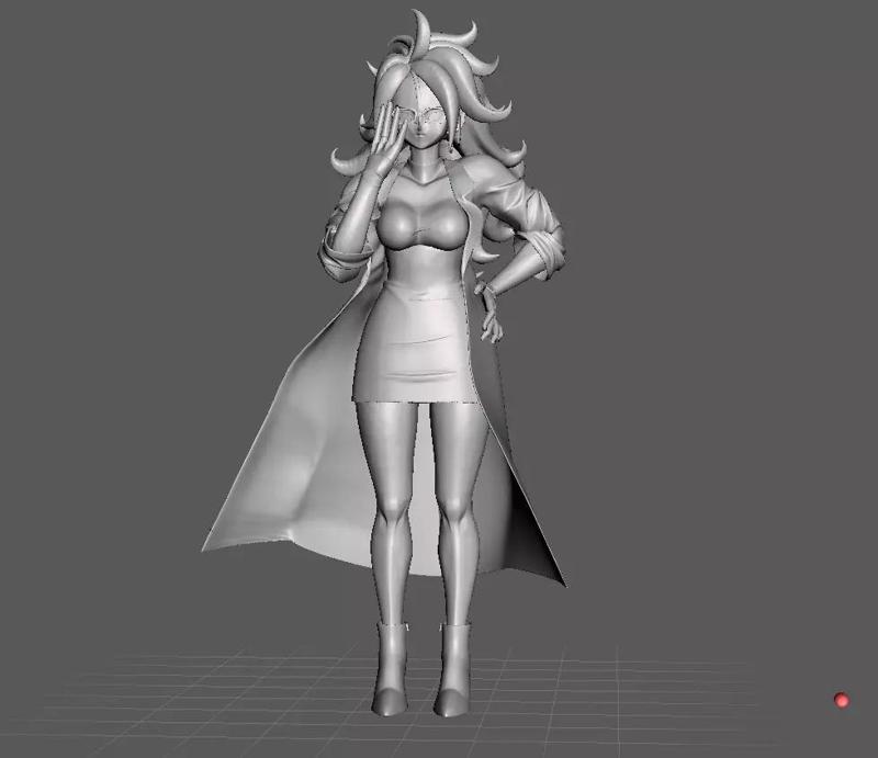 Android 21 Human Dragon Ball 3D Model
