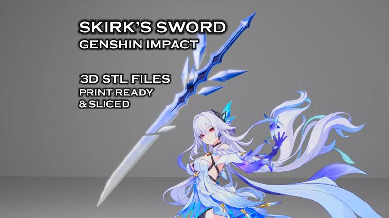 Skirk Sword - Genshin Impact Cosplay - 3D Print Ready Files