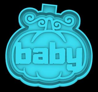 baby Halloween Pumpkin - freshie mold