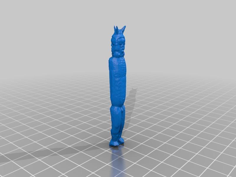 Three-Headed Male Figure