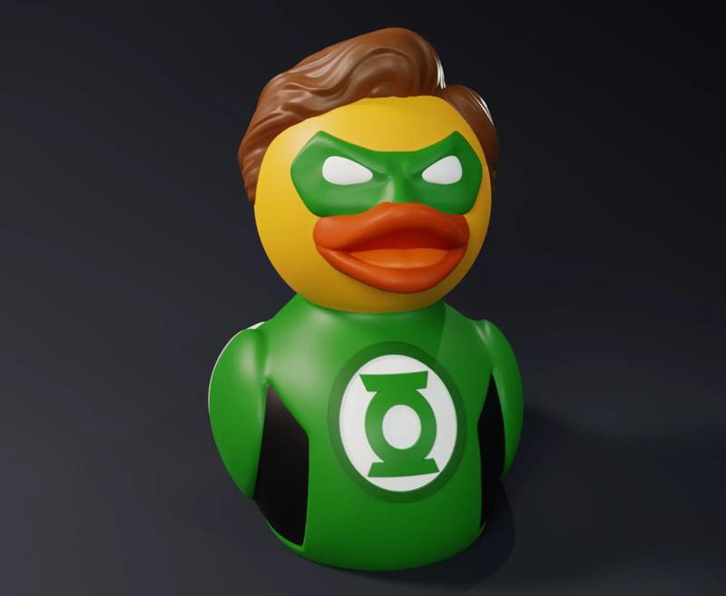 Cute Green Lantern Rubber Duck