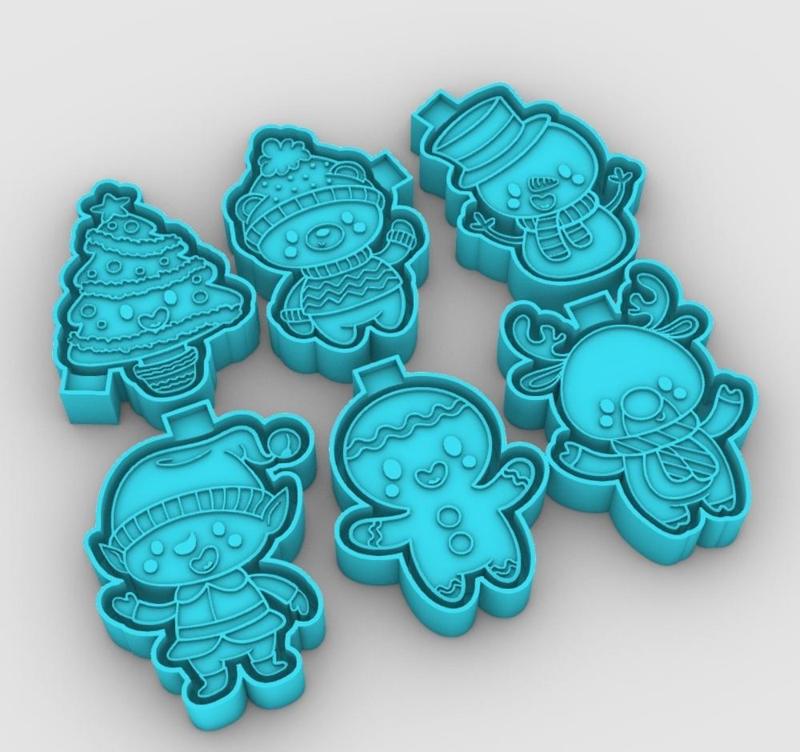 christmas characters collection - freshie mold - silicone mold box