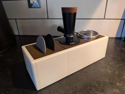 Modular Espresso Tamping Station 58mm-puck-screen block